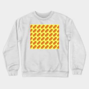 Hot Dog Pattern Crewneck Sweatshirt